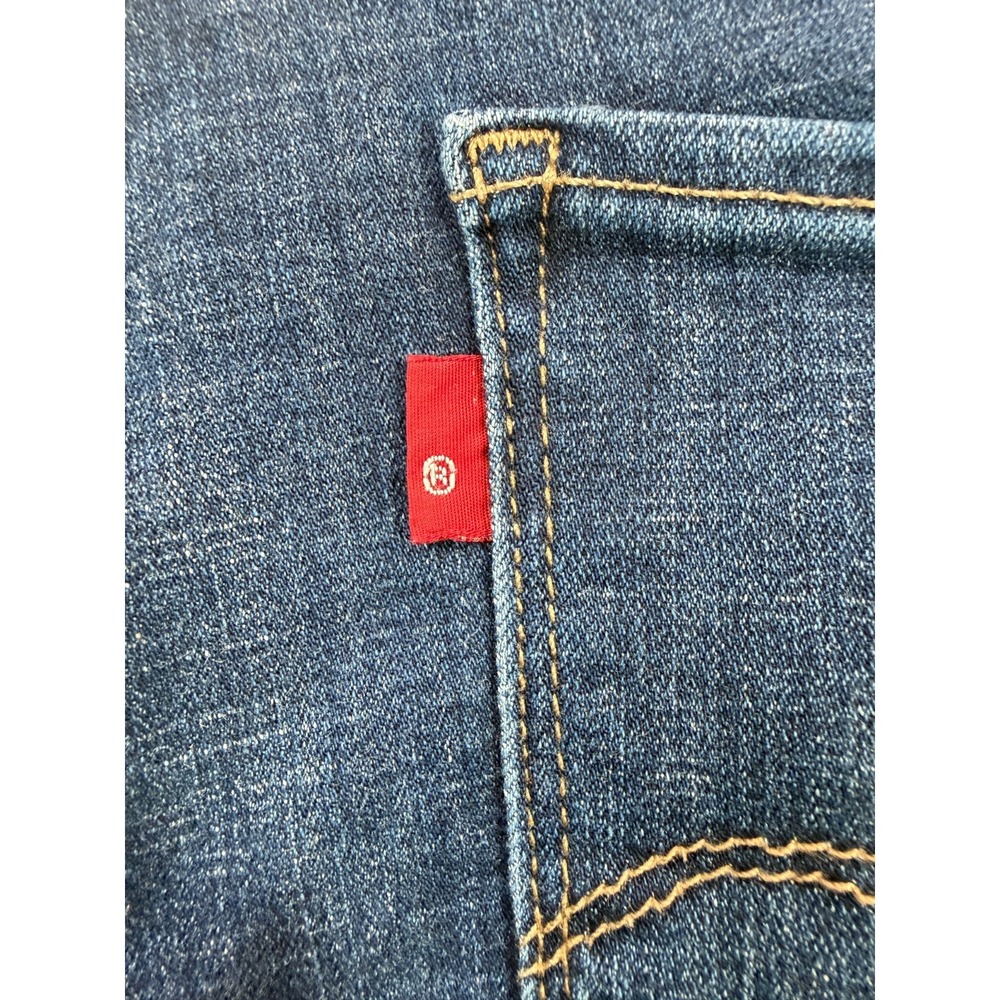 Levis 725 High Rise Bootcut Jeans | Womens 32x34 Dark Wash *RARE Blank Red Tab* - Picture 2 of 16